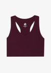 MEDIUM SUPPORT RIBBED SPORTS BRA WITH RACER BACK - Brassières de sport à maintien normal - bordeaux