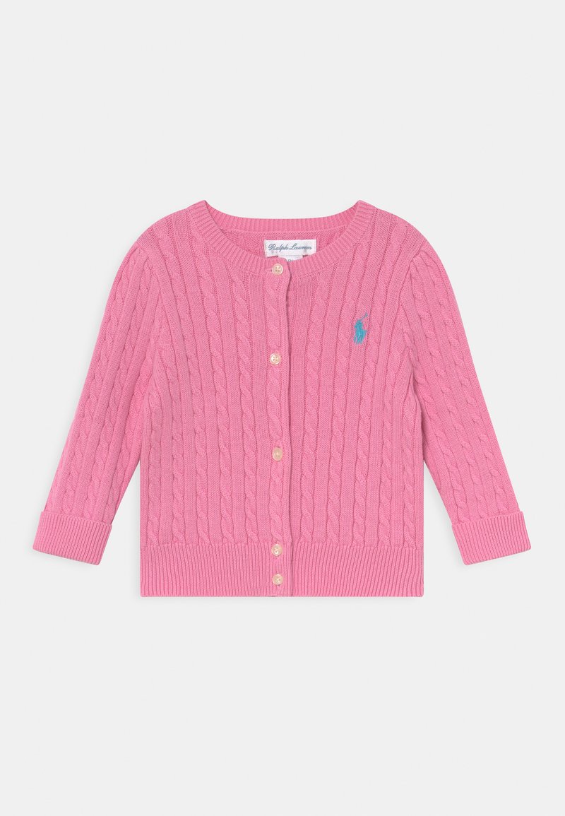 Polo Ralph Lauren MINI CABLE COTTON CARDIGAN - Casaco de malha - harbor pink
