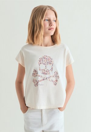 Scalpers LEO SKULL TEE - T-shirt imprimé - camel