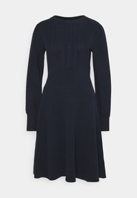 YAS Stickad klänning - dark blue