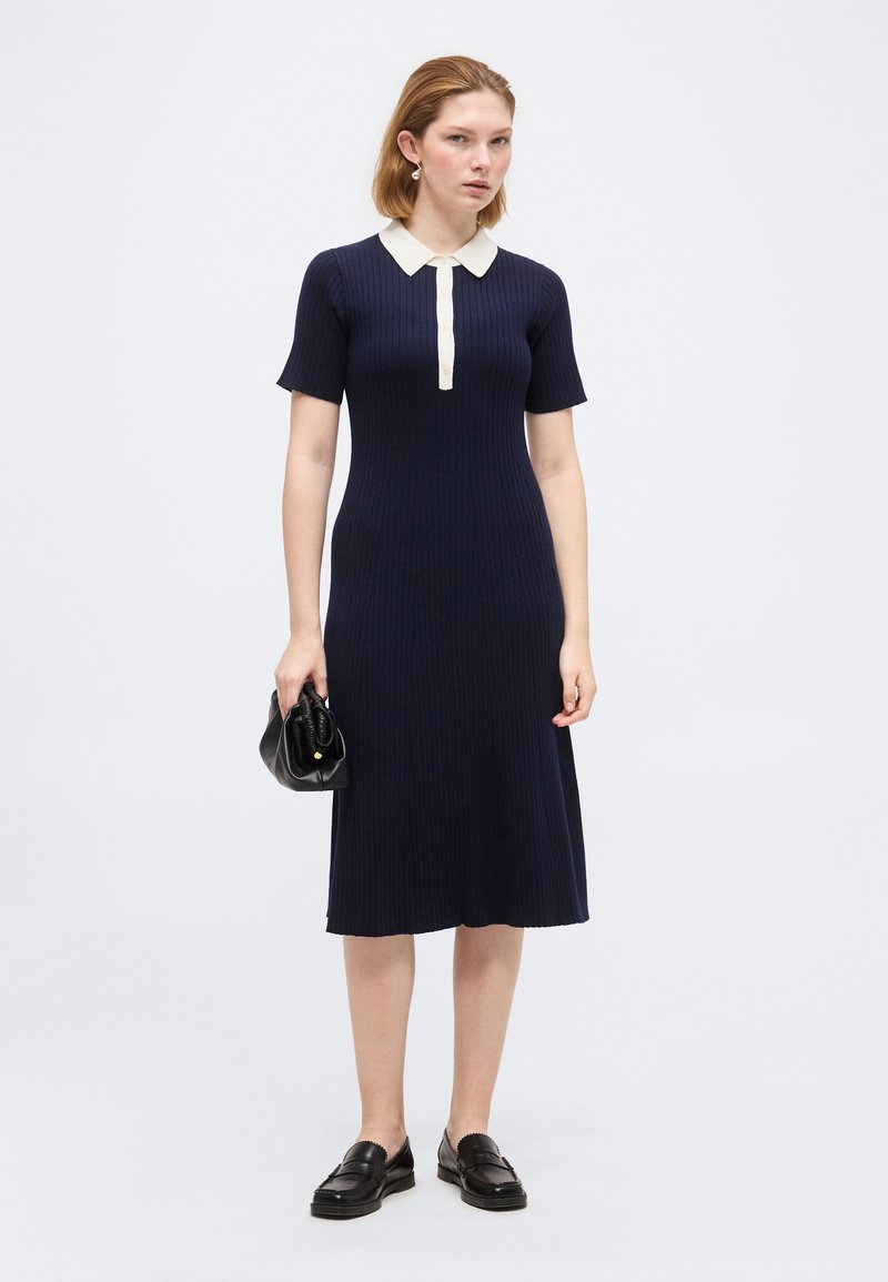 gant open knit rugger dress Gant Woman Open Knit Rugger Knit Dress Cream