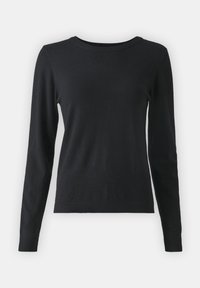 OBJTHESS LS O-NECK - Strikkegenser - black