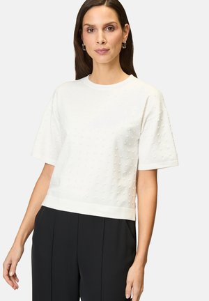 MIT PUNKT-STICKEREI - Print T-shirt - offwhite