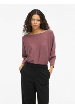 VIMALU BOATNECK 3/4 SLEEVE - Pullover - rose brown