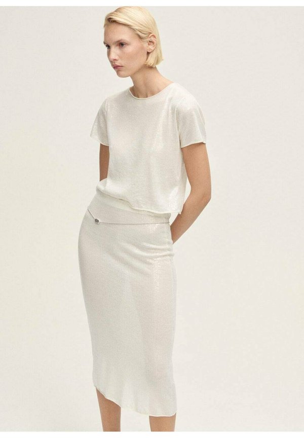 BONAGA - Pencil skirt - vanilla