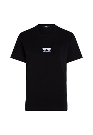 KARL LAGERFELD RELAXED SUNGLASSES - Apdrukāts T-krekls - black