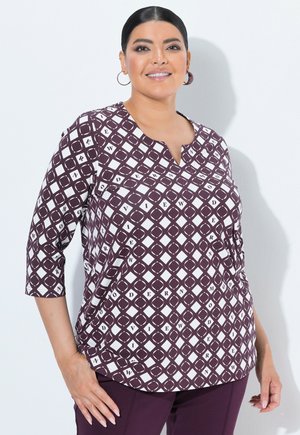Ulla Popken, ULLA POPKEN TEE - Camiseta de manga larga - dark plum