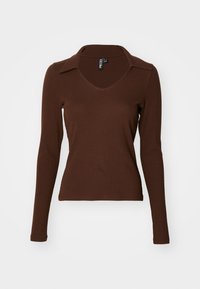 PCNIKITA VNECK  - Top dugih rukava - chicory coffee