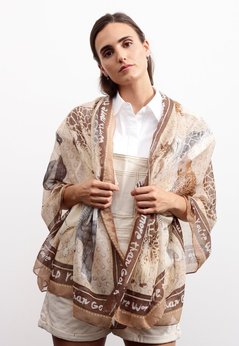 Codello LOGO-SCHAL IM EXOTIK-MIX - Schal - beige - Zalando.de