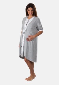 Premamy Camicia da notte grigio melange/grigio screziato