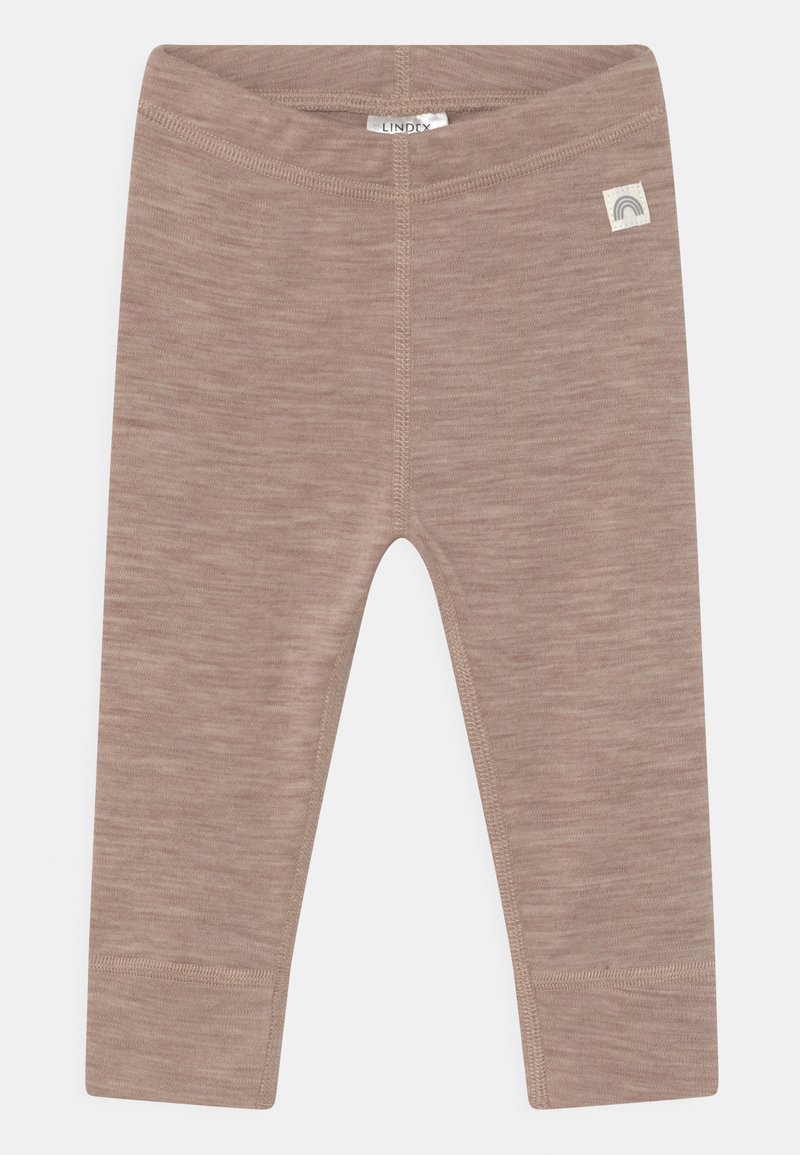 Lindex BABY SOLID UNISEX - Leggings - Byxor - light beige melange