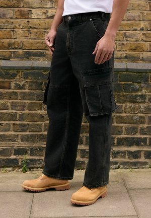 Next, BAGGY FIT - CARGO JEANS - Loose Jeans - black