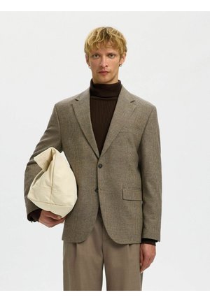 EINREIHIGER REGULAR FIT - Bleiserjakk - morel