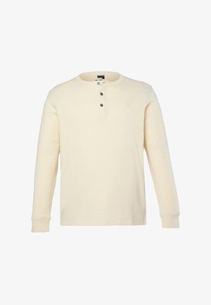 JP1880, HENLEY, LONG-SLEEVED, BUTTON PLACKET, UP TO 8XL - Langærmet T-shirt - camel