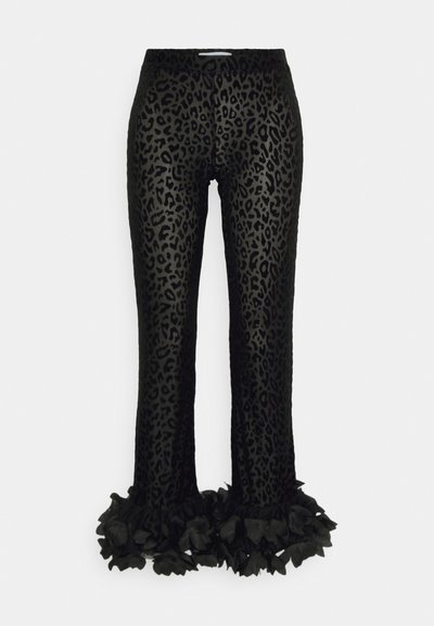 Ida Sjöstedt FOXY TROUSERS - Trousers - black leo