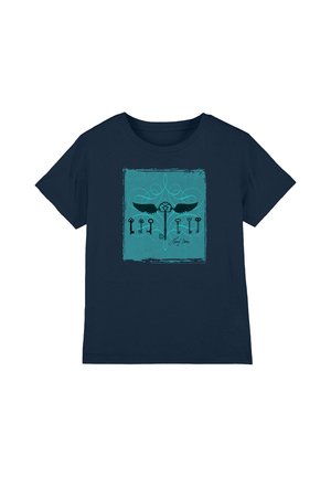 Cotton Soul, HARRY POTTER WINGED KEYS GUARDING THE STONE UNISEX - T-Shirt print - dark blue