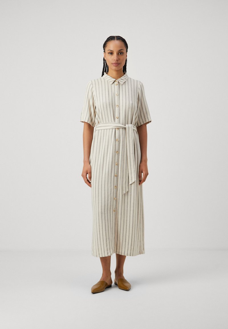 Shirt Dress in Sand Shell