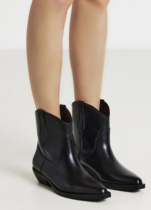 TEXANI - Cowboy/biker ankle boot - ultrablack