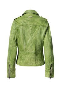 NO N4ME Leren jas - grün