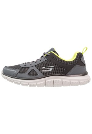 Skechers TRACK - Sneaker low - charcoal/lime