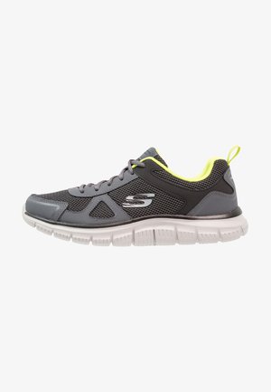 Skechers, TRACK - Sneaker low - charcoal/lime
