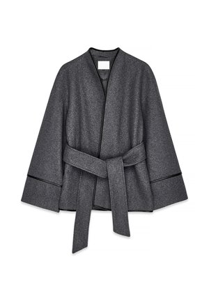 CONTRAST BINDING - Korte frakker - grey