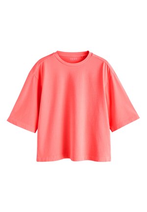 Next, REGULAR FIT - RELAXED BOXY ELBOW LENGTH CREW NECK T-SHIRT . - T-shirt basique - fluro pink