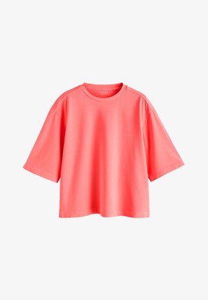 Next, REGULAR FIT - RELAXED BOXY ELBOW LENGTH CREW NECK T-SHIRT . - T-shirt basique - fluro pink