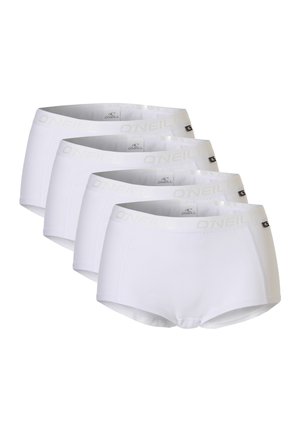 Witte katoenen boxershorts in een verpakking van vier, met een zachte elastische tailleband met "O'Neill"-branding en een glad, naadloos ontwerp.