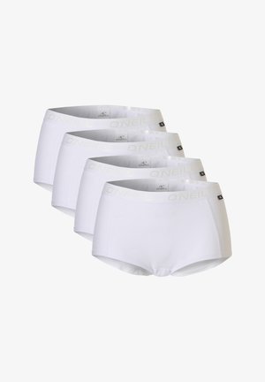 Weiße Baumwoll-Boxershorts im Viererpack, ausgestattet mit einem weichen elastischen Bund mit "O'Neill"-Branding und einem glatten, nahtlosen Design.