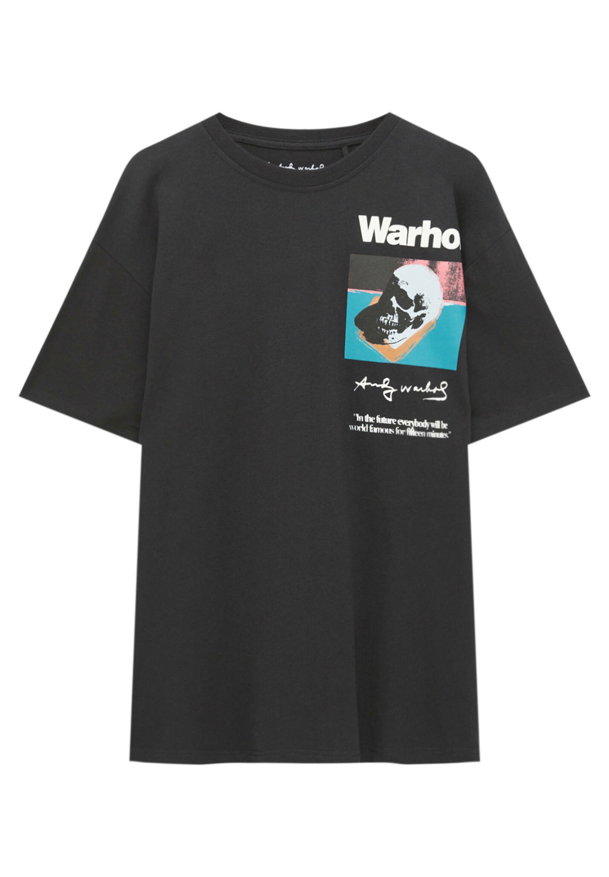 pull and bear skull t shirt