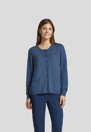 FLOW MOTION - Strickjacke - dunkel jeans