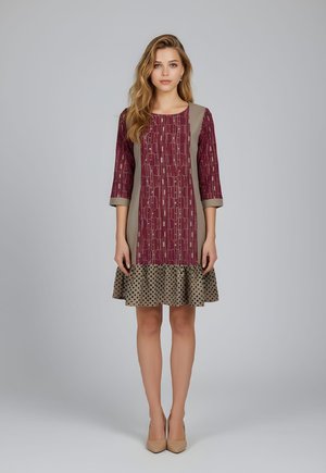 COMBINADO ESTAMPADO - Vestido informal - burdeos