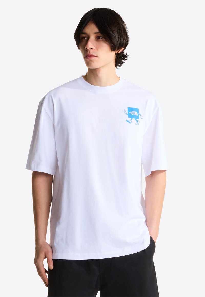 The North Face M EXPLORE SS TEE - Triko s potiskem - tnf white marina blue