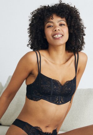 KEA BRALETTE - Korsetes izstrādājums ar stīpiņām - black