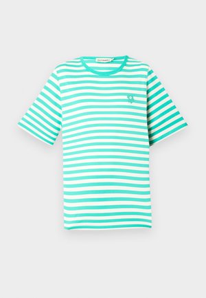 Marimekko TASARAITA UNIKKO UNISEX  - Print T-shirt - mint green/off white