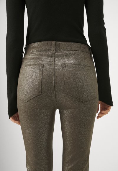 Paige CLAUDINE - Παντελόνι - dark taupe/silver