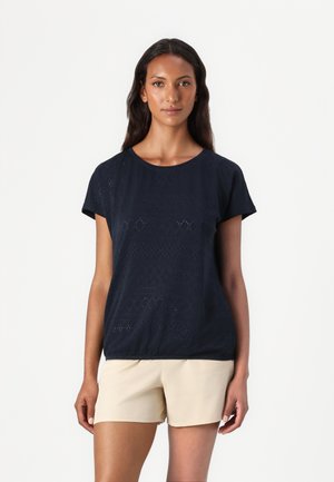 AJOUR CREW NECK - Basic póló - sky captain blue