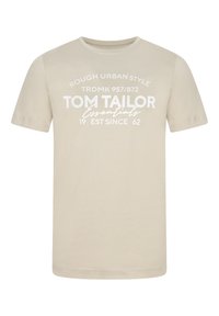 TOM TAILOR 4 PACK - T-shirt print - gravel beige