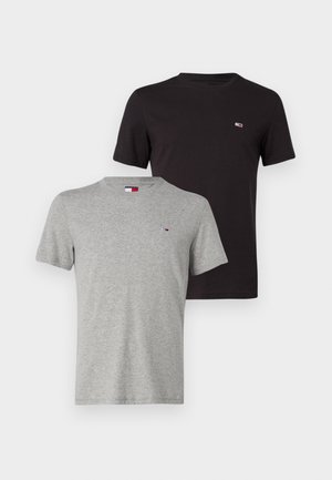 Tommy Jeans SLIM TEE 2 PACK - T-Shirt basic - grey/black