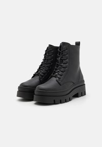 Even&Odd Wide Fit Botines con plataforma - black
