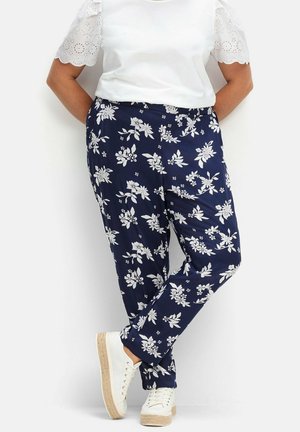 Sheego, Trousers - nachtblau gemustert