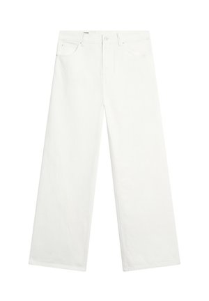 Massimo Dutti, LOW-RISE WIDE-LEG STRIPED TROUSERS 05052852 - Wide leg - white
