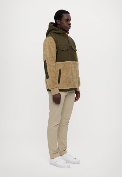 Polo Ralph Lauren PILE FLEECE HYBRID HOODIE - Jakna iz flisa - desert khaki multi