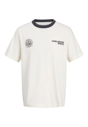 Jack & Jones, JCOBREEZE RINGER TEE CREW NECK - T-Shirt print - sweet corn
