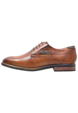 Sporty snøresko - cognac