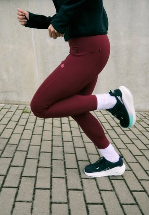 Leggings de corrida - crimson red