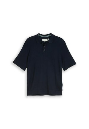 TOM TAILOR, TOM TAILOR PULLOVER & STRICKJACKEN STRICKPULLOVER MIT POLOKRAGEN - Polo - sky captain blue