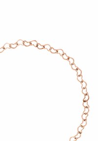 Armband aus Roségold mit wellenförmigen Gliedern. Die glatte Textur, die gleichmäßige Form und die sanften Kurven verleihen ein filigranes Design. Minimalistischer Stil.