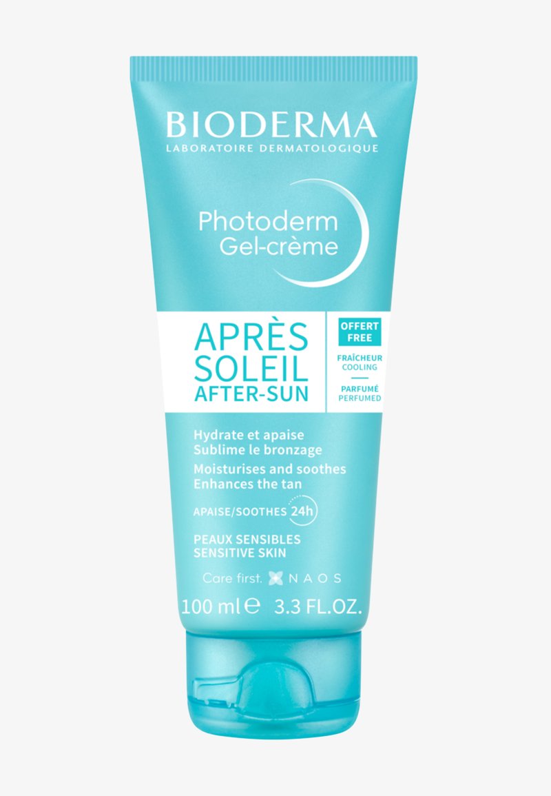Bioderma Photoderm After-Sun Gel-Crème tube, hydraterend en verzachtend, voor de gevoelige huid, 100 ml, verkoelend en geparfumeerd, versterkt de bruining.